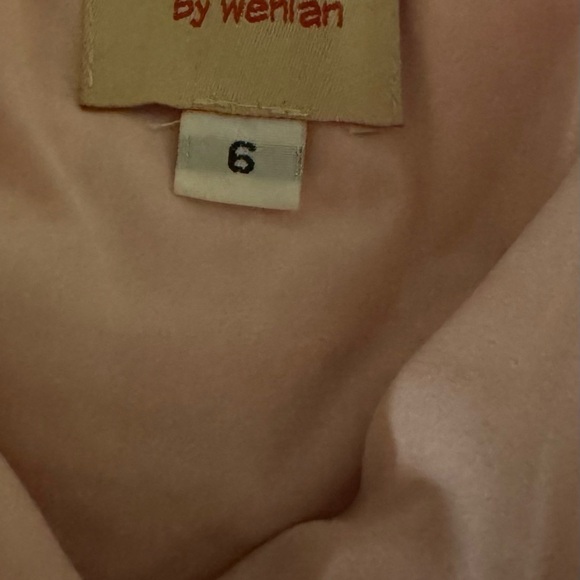 Twinkle by Wenlan Pink Orange Ruffle Tiered Midi Dress Sz 6 - Picture 3 of 5